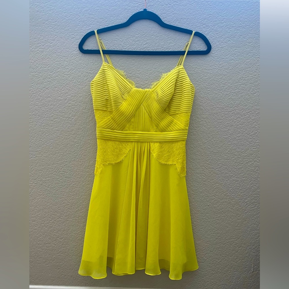 BCBG Summer Dress, Size 0, Canary, brand NEW never worn all tags attached.